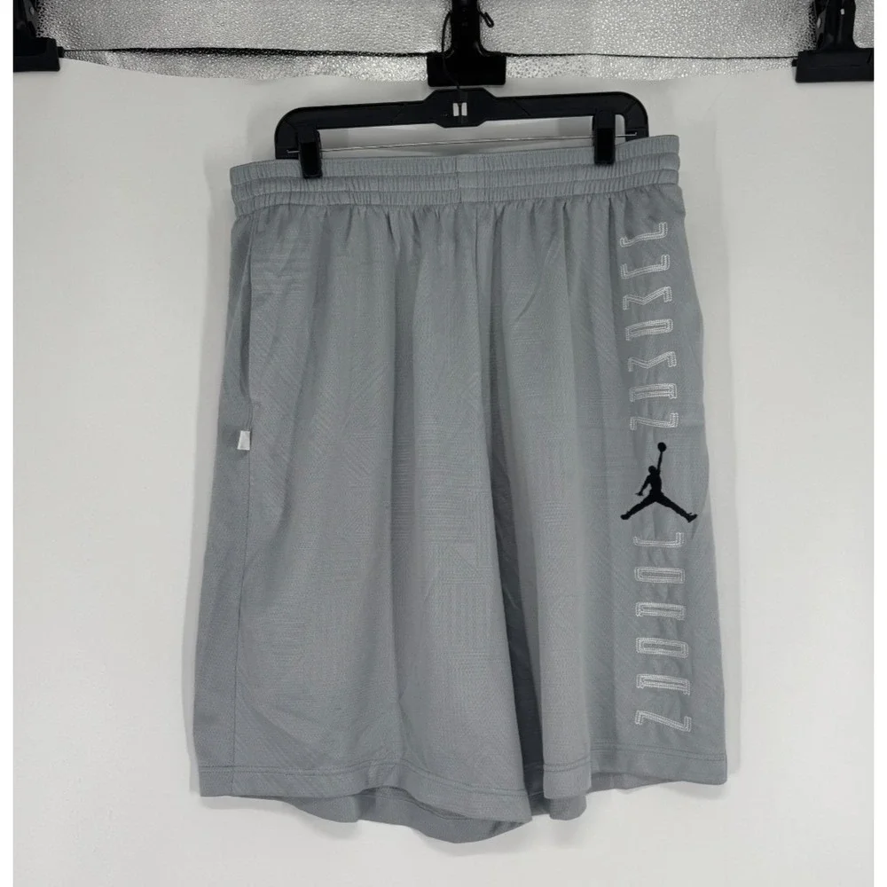 Jordan Dri Fit Athletic Basketball AJ XI Shorts Mens 2XL Jumpman Grey 658514-012
